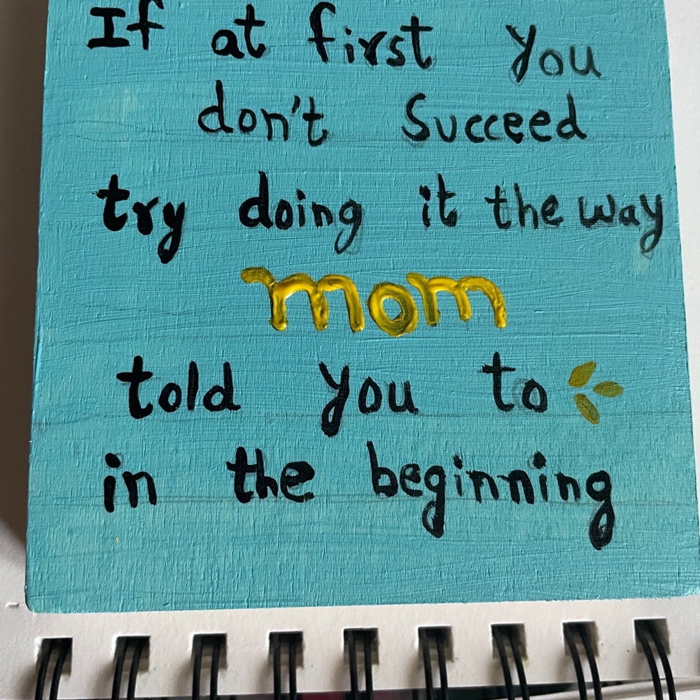 Inspirational 'Mom Told You' Wall Art - Aqua and Gold